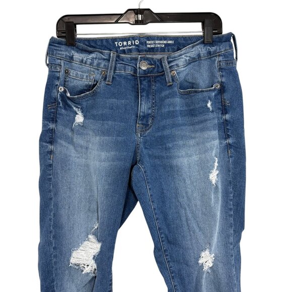 Torrid Perfect Boyfriend Ankle Vintage Stretch Jeans Women's Size 10 Regular - Picture 3 of 8